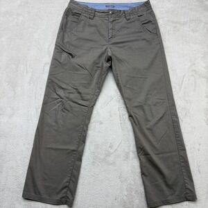 Toad and Co Mens Departure Pant Men 32 x 30 Gray Chino Outdoor Travel Hiking